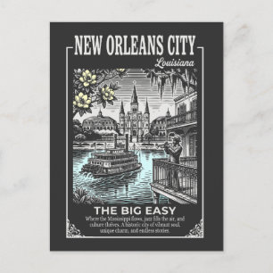 Carte Postale La Nouvelle-Orléans Ville Louisiane La Grande Faci