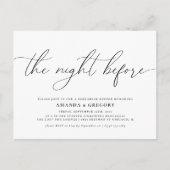 Carte Postale La Nuit Avant le Dîner de Répétition de Mariage (Devant)