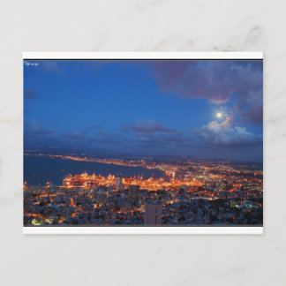 Carte Postale La nuit de Haïfa