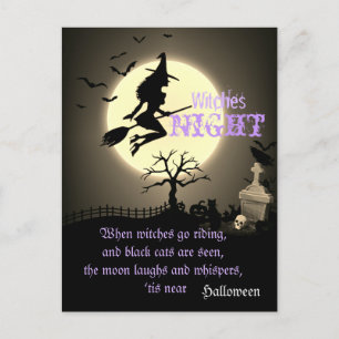 Carte Postale La nuit des sorcières, Halloween