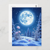 Carte Postale La nuit d'hiver, poste (Devant / Derrière)