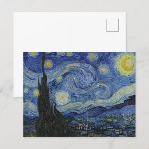 Carte Postale La nuit étoilée de Van Gogh : Le tourbillon des rê
