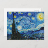Carte Postale La nuit étoilée de Vincent Van Gogh (Devant / Derrière)