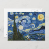 Carte Postale La nuit étoilée de Vincent Van Gogh (Devant / Derrière)