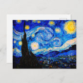 Carte Postale La nuit étoilée par Vincent Van Gogh (Devant / Derrière)