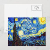 Carte Postale La nuit étoilée par Vincent van Gogh 1889 (Devant / Derrière)