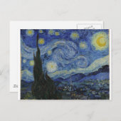 Carte Postale La Nuit étoilée - Vincent Van Gogh (Devant / Derrière)
