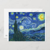 Carte Postale La Nuit étoilée - Vincent van Gogh (1889) (Devant / Derrière)