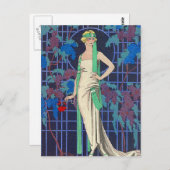 Carte Postale La nuit s'est levée par George Barbier (Devant / Derrière)