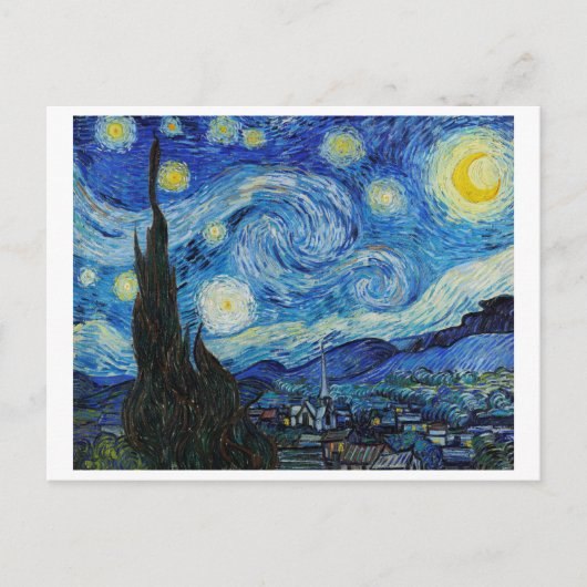 CARTE POSTALE "LA NUIT STARRY" 1889 PAR VINCENT VAN GOGH (Devant)