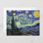 Carte Postale LA NUIT STARRY DE Van Gogh (Devant / Derrière)