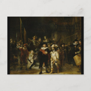 Carte Postale La Nuit Watch, Rembrandt du Rhin