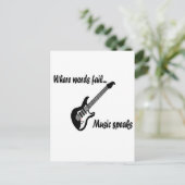 Carte Postale Là où les mots échouent, la musique parle (Debout devant)