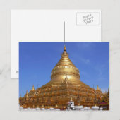 Carte postale La Pagode Shwezigon, Birmanie (Devant / Derrière)