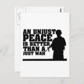Carte Postale La paix et non la guerre (Devant / Derrière)