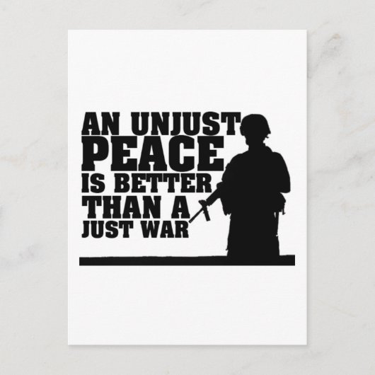 Carte Postale La paix et non la guerre (Devant)