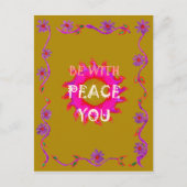 Carte Postale La Paix Inspirante Soyez Avec Vous Design Vector A (Devant)