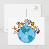 Carte Postale La Paix Sur Terre Animaux (Devant / Derrière)