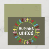 Carte Postale LA Paix UNIE HUMAINE (Devant / Derrière)