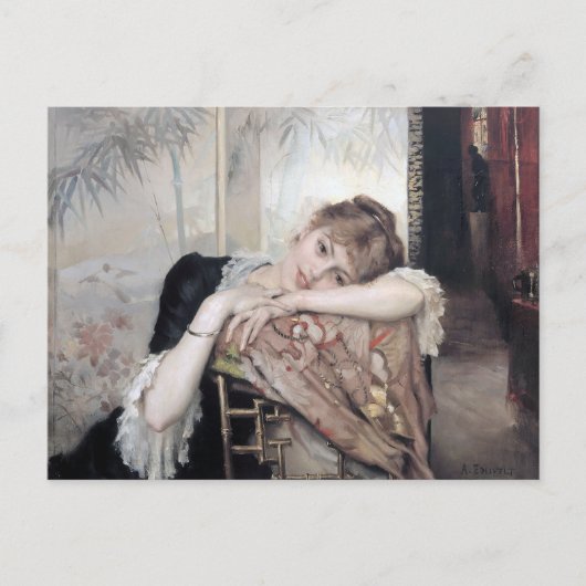 Carte Postale La Parisienne par Albert Edelfeue 1883 (Devant)