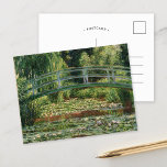 Carte Postale La passerelle japonaise | CLAUDE MONET<br><div class="desc">The Japanese Footbridge and the Water Lily Pool by Claude Monet,  artiste impressionniste français. Un tableau d'art original est une huile sur toile d'un jardin avec nénuphars sous la passerelle japonaise. Utilisez les outils de conception pour ajouter du texte personnalisé ou personnaliser l'image.</div>