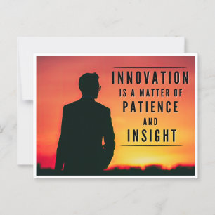 Carte Postale La patience de l'innovation - Inspirationnel