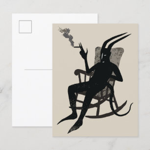 Carte Postale La Pause du Diable – Œuvre d'art murale à l'humour