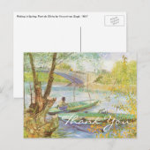 Carte Postale La pêche de Van Gogh au printemps (Devant / Derrière)