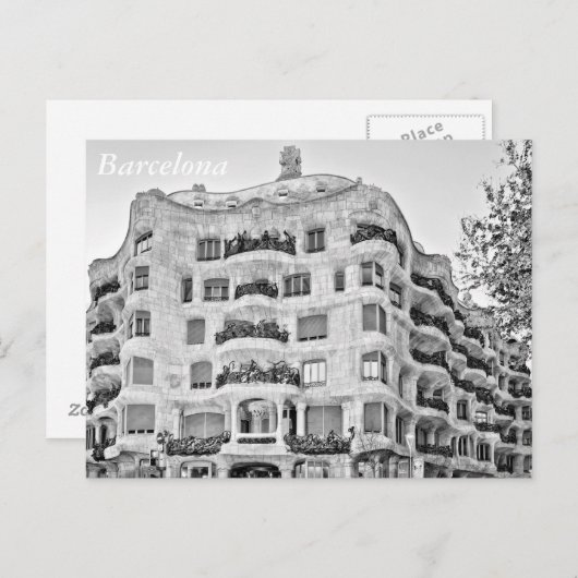 Carte Postale La Pedrera à Barcelone (Devant / Derrière)