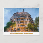 Carte Postale La Pedrera Casa Milà Barcelone Espagne Moderne (Devant)