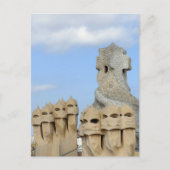 Carte Postale La Pedrera Chimney Pots, Barcelone, Espagne - (Devant)
