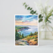 Carte Postale La peinture aquarelle du parc national Acadia (Debout devant)