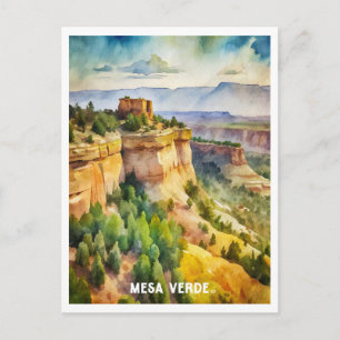Carte Postale La peinture aquarelle du parc national Mesa Verde