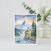 Carte Postale La peinture aquarelle du parc national olympique (Debout devant)