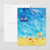 Carte Postale La peinture de la plage (Devant / Derrière)