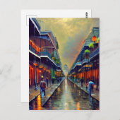 Carte Postale La peinture numérique du quartier français (Devant / Derrière)