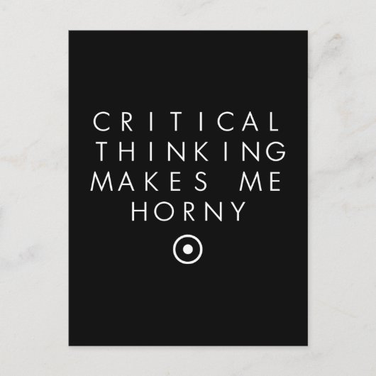 Carte Postale La pensée critique me fait H0rney (Devant)