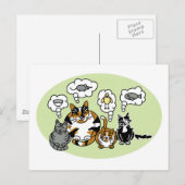 Carte Postale La pensée des chats (Devant / Derrière)
