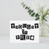 Carte Postale La pensée est libre (Debout devant)