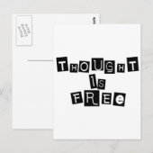 Carte Postale La pensée est libre (Devant / Derrière)