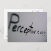 Carte Postale la perception est tout (Devant / Derrière)