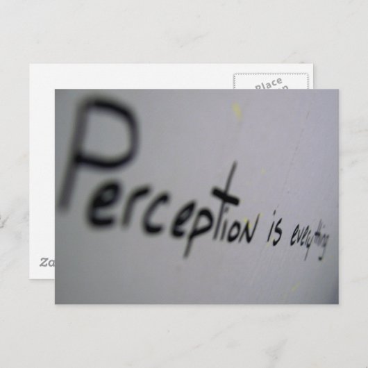 Carte Postale la perception est tout (Devant / Derrière)
