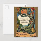 Carte Postale la période d'Halloween (Devant / Derrière)