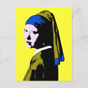 Carte Postale La perle de Vermeer en pendentif