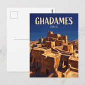 Carte Postale La Perle du désert, Ghadamès Libye (Devant / Derrière)