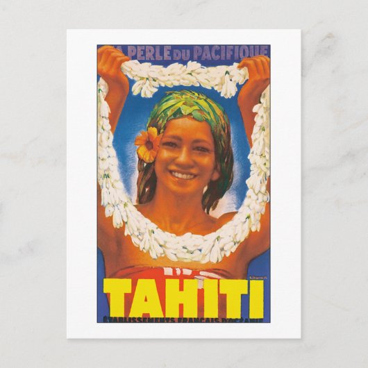 Carte Postale ~ La Perle du Pacifique du Tahiti (Devant)