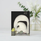 Carte Postale La perruque de l'homme a été enlevée pendant qu'il (Debout devant)