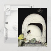 Carte Postale La perruque de l'homme a été enlevée pendant qu'il (Devant / Derrière)