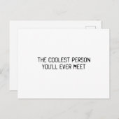 Carte Postale La personne la plus cool que vous rencontrerez (Devant / Derrière)