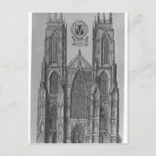 Carte Postale La perspective occidentale de l'église Saint-Pierr
